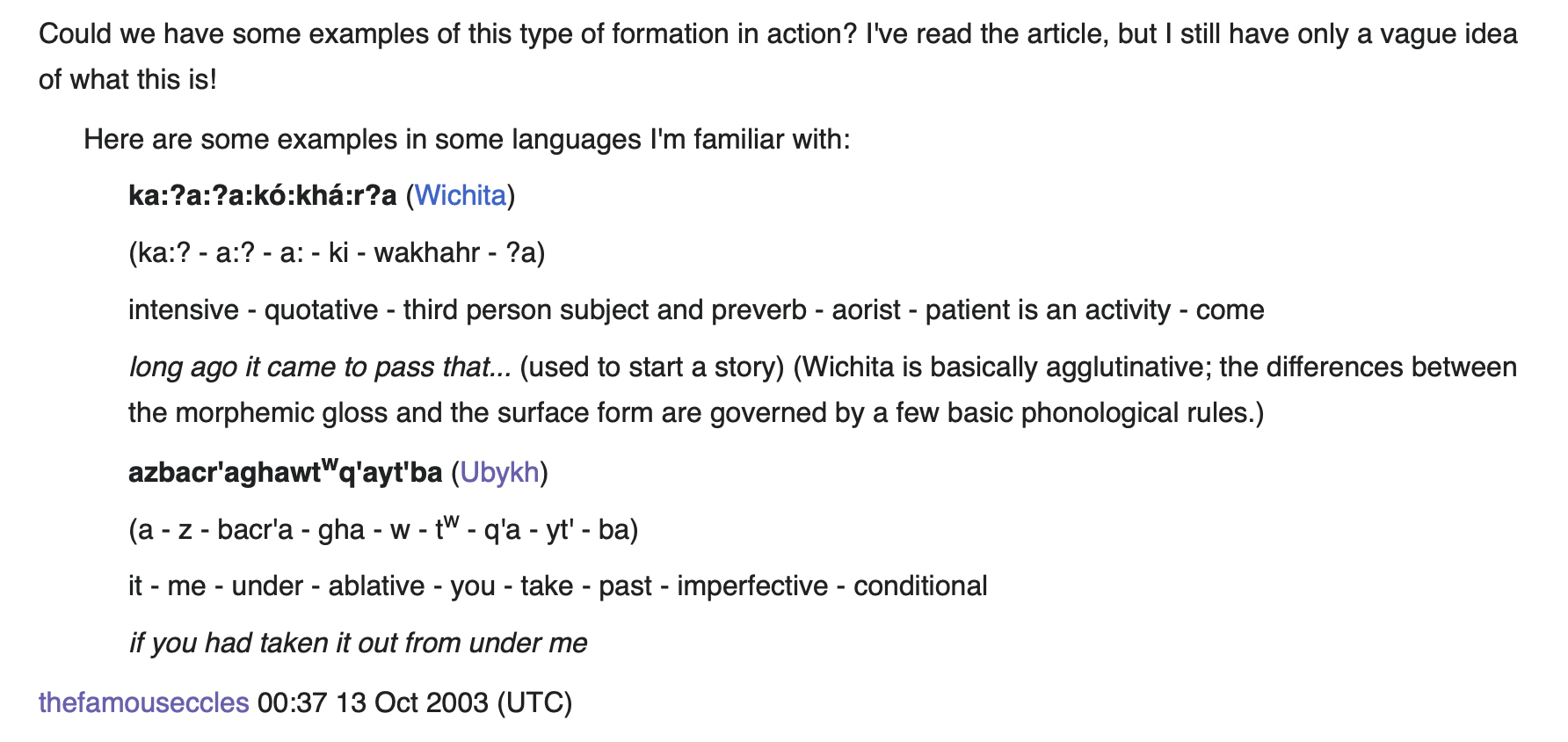 The first known appearance of the Ubykh word with which this article is concerned.