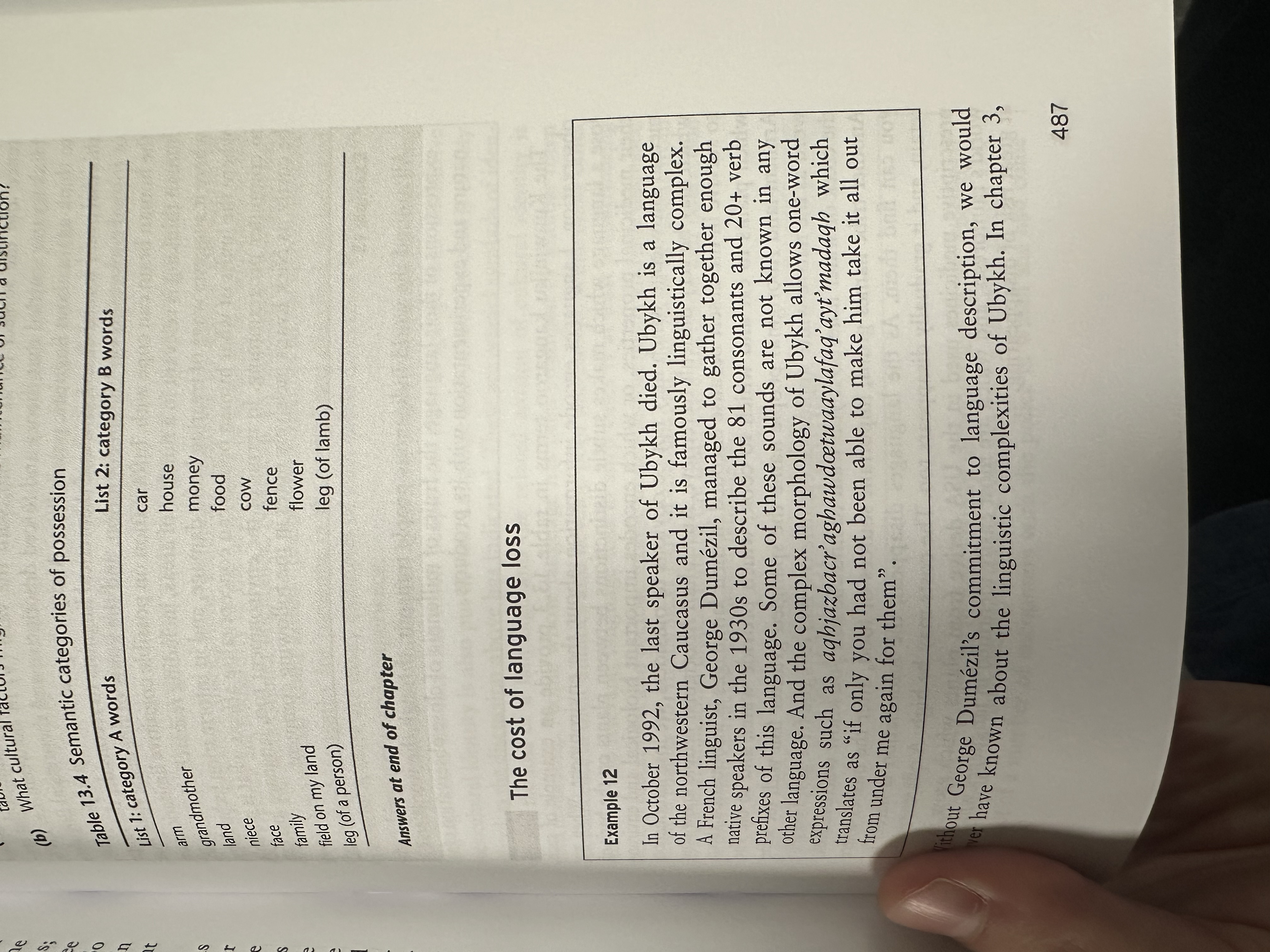 A printed example of the Ubykh super word in question, from Holmes and Wiles (2022), An Introduction to Sociolinguistics (6th ed.)